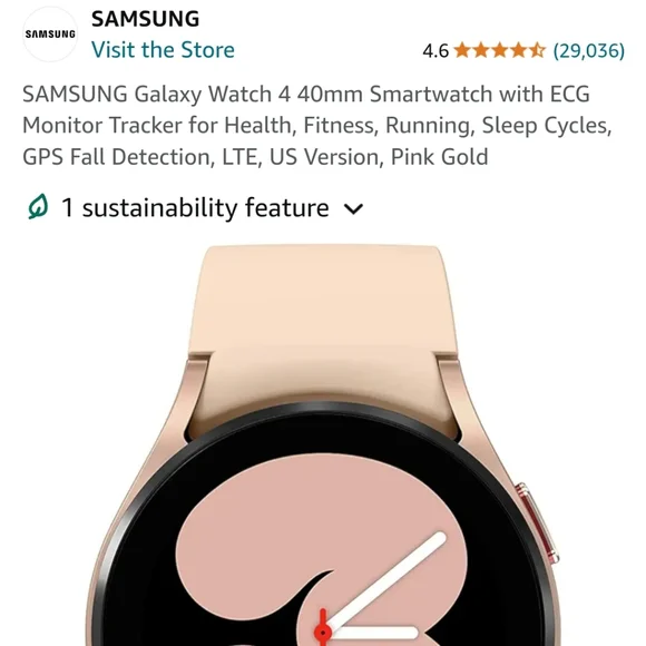 Samsung Galaxy Watch 4. Rose gold.